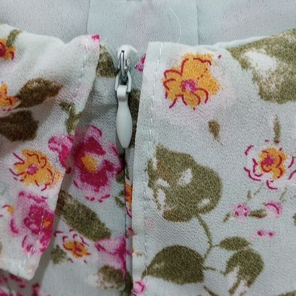 NWT! Lulu's Darling Blossoms Mint Floral Print Ruffled Maxi Dress - M - Picture 8 of 13